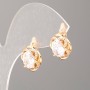 Xuping 18K Gold-Plated Earrings with White Crystal