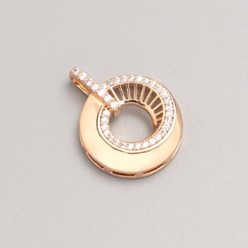 Xuping Pendant 18K Gold Plated with White Crystals, 20mm Diameter+