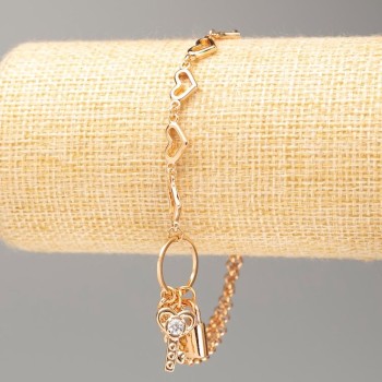 Браслет Xuping Позолота 18К L 19-22см, товщина 6мм + -, товщина 4мм +