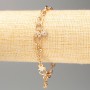 Xuping Bracelet 18K Gold Plating, 19 cm Length, 5 mm Thickness, with White Crystals