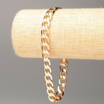 Xuping Bracelet 18K Gold Plating Panzer Chain, Length 25 cm, Thickness 8.5 mm+