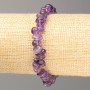 Elastic bracelet with natural amethyst chip, diameter 12×5–7×4 mm, length 18 cm