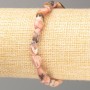 Rhodochrosite bracelet, natural, tumbled beads, 10×6 mm diameter (±) mm, 18 cm length
