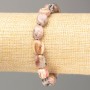 Rhodochrosite natural stone bracelet, tumbled, bead diameter 12×8 mm (±), length 18 cm