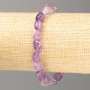 Natural Amethyst Stone Bracelet, Tumbled, 11x8 mm Beads, 18 cm Length