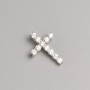 Xuping Cross Pendant 18K Gold Plating with White Crystals, Diameter 23x16 mm+