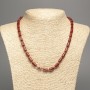 Necklace of Red Jasper, natural stone, smooth cylindrical beads, diameter 10×6 mm +-, length 49 cm +-