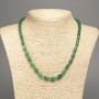 Chrysoprase Necklace with natural stone, smooth cylindrical beads, diameter 10x6 mm ±, length 49 cm ±