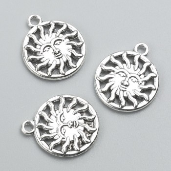 Sun Pendant Findings 20x17 mm, pack of 10 ±