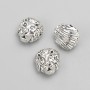 Lion Bead Insert, silver, diameter 12×11×8 mm, 20 g packaging, 9 pcs ±