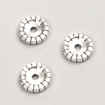 Bead-insert findings, diameter 10x2 mm, packaging 20 g, 27 pcs +/-, metal color "silver"