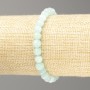 Amazonite Bracelet, Natural Stone, Smooth Beads, Diameter 6.5 mm, Length 18 cm on Elastic Cord