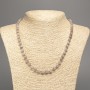 Necklace 'Labrador' with smooth beads, 6 mm diameter ±, 50 cm long ±, made of white nephrite (synthetically dyed)