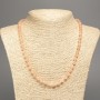 Necklace 'Selenite' with smooth beads, 6 mm diameter, about 50 cm long, made of white nephrite (synthetic dyed)