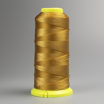 Dark Yellow Nylon Thread on Spool, 0.9 mm Diameter, 300 m, for Crafts