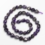 Faceted amethyst beads, diameter 9x10 mm, length 40 cm