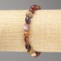 Mookaite Jasper Bracelet, faceted beads, 7x8 mm, elastic, length 18 cm+