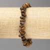 Tiger's Eye stone bracelet, faceted beads, 6x9 mm ±, on elastic, length 18 cm