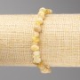Yellow Jadeite Bracelet, Faceted Beads, Bead Size 8x4 mm ±, on Elastic, Length 18 cm