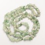 Green Aventurine Beads, natural stone granules on thread, diameter 8x4 mm, length 88 cm