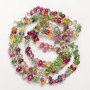 Beads of Multicolored Faceted Glass on Thread, 8×4 mm, 80 cm length
