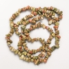 Unakite Heliotrope Beads, Natural, 80 cm