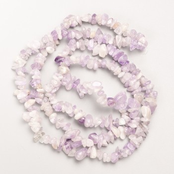 Amethyst Beads, Natural Stone Chip on Thread, 8x3 mm, 80 cm length +-