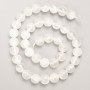 Bilomorit Beads, Natural Stone, Smooth Round Beads on Thread, Diameter 10mm ±, Length 39cm ±