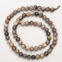 Sunstone natural stone beads, smooth round ball on a thread, diameter 6 mm ±, length 39 cm ±