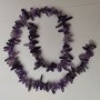Amethyst beads, natural stone on fishing line, large nugget, diameter 16x6 mm ±, length 38 cm
