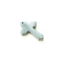 Hematite Cross Pendant, 22×32×3.5 mm