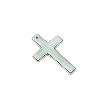Кулон Хрест з Гематиту, діаметр 32х50, 5х4мм+