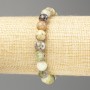 Bracelet Green Opal, natural stone, smooth bead, diameter 8.5 mm, length 18 cm (stretch)