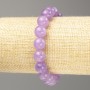 Amethyst Bracelet (synthetic-toned quartz) smooth beads, 10 mm diameter, 18 cm length (stretch)