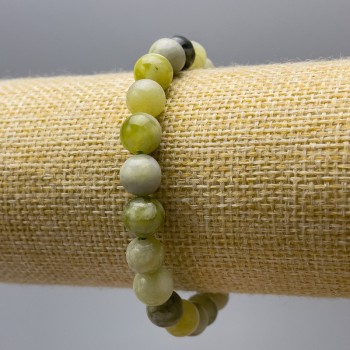 Ophite Bracelet (synthetic acrylic) smooth beads, 8.5 mm diameter, 18 cm length (stretch)