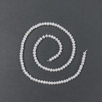 Freshwater pearls on a string, diameter 4×3 mm, length 38 cm