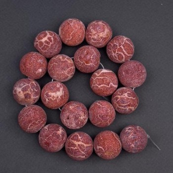 Sponge Coral Bead, 22 mm Diameter, 42 cm Length on Thread
