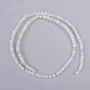 Mother-of-Pearl Cylindrical Beads, 3.5×3.5 mm, 37 cm on beading thread