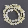 Mother-of-Pearl Faceted Beads, 8x6 mm, 41 cm long on thread