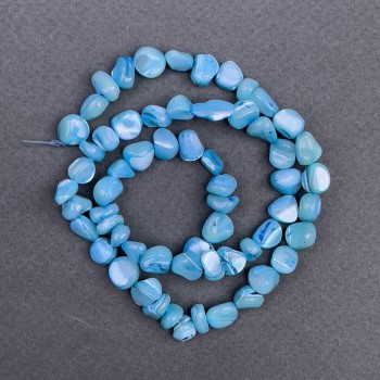 Blue Beads of Tinted Mother-of-Pearl 8x6mm