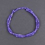 Tinted purple mother-of-pearl beads, cylindrical, diameter 3.5×3.5 mm, length 40 cm on thread
