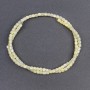 Tinted yellow mother-of-pearl cylindrical beads, diameter 3.5×3.5 mm, length 40 cm on a thread