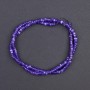 Dyed purple mother-of-pearl disc beads, 4x2 mm diameter, 40 cm length on thread