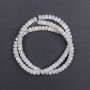 Mother-of-pearl beads, smooth rondel, 6x4mm diameter, 40cm length on thread