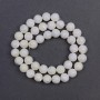 Mother-of-Pearl Beads, Smooth Ball, Diameter 9 mm, Length 39 cm on Thread