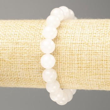 Bracelet made of white quartz (synthetic acrylic)