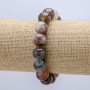 Stretch bracelet made of Botswana agate, 12 mm beads, 18 cm circumference