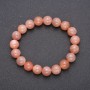 Bracelet made of natural selenite on an elastic band, smooth bead, diameter 10(±)mm, circumference 18cm