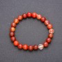 Bracelet made of natural rutile quartz on elastic cord, smooth beads, diameter 8 mm (±), length 18 cm