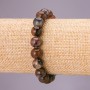 Bracelet made of natural petersite on elastic cord, smooth bead, diameter 10 mm (±), circumference 18 cm